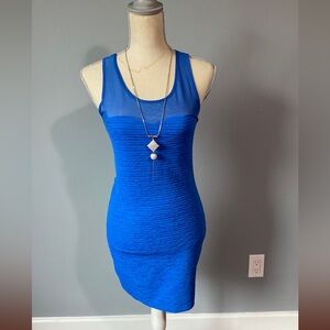 Forever 21 royal blue ruched dress